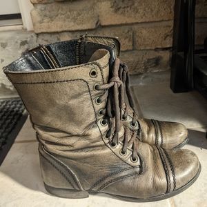 Steve Madden Troopa Combat Boot Black 7